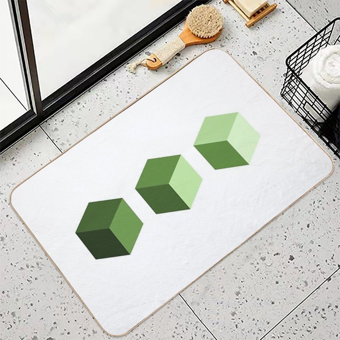 Three Cubes  Odorless Bath Mat