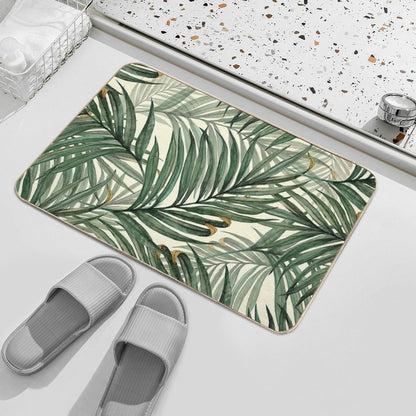 Palm Leaves  Fade-Resistant Bath Mat