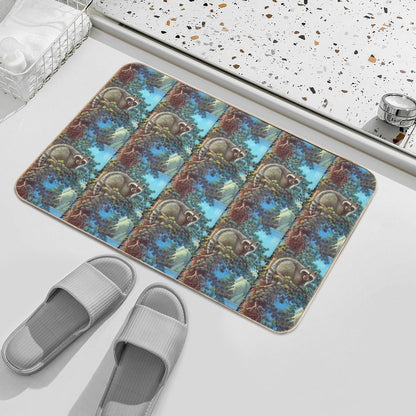 Treed Raccoon Lake Tahoe  Non-Slip Bath Mat