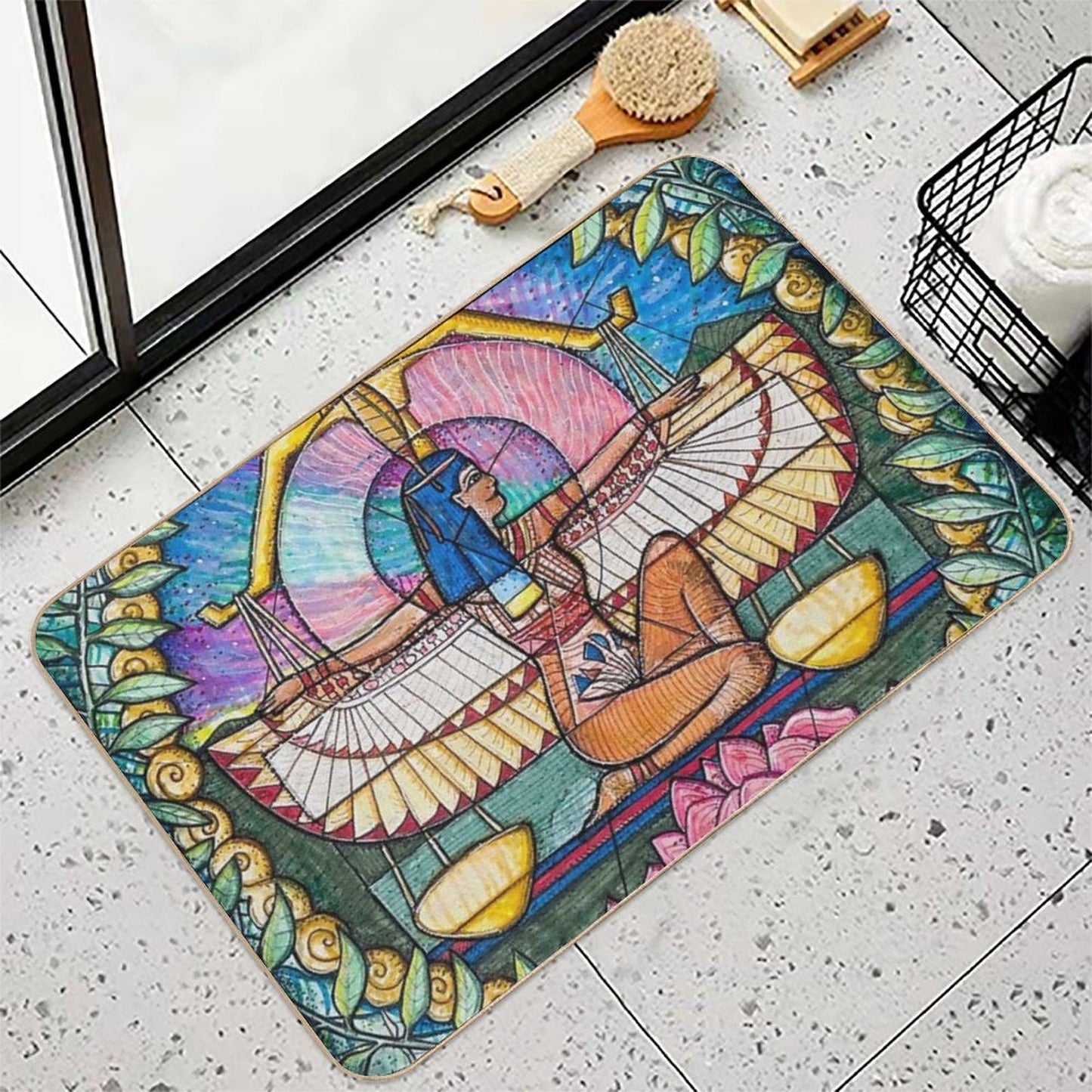 Libra's Balance The Weight of Justice  Rapid-Drying Bath Mat