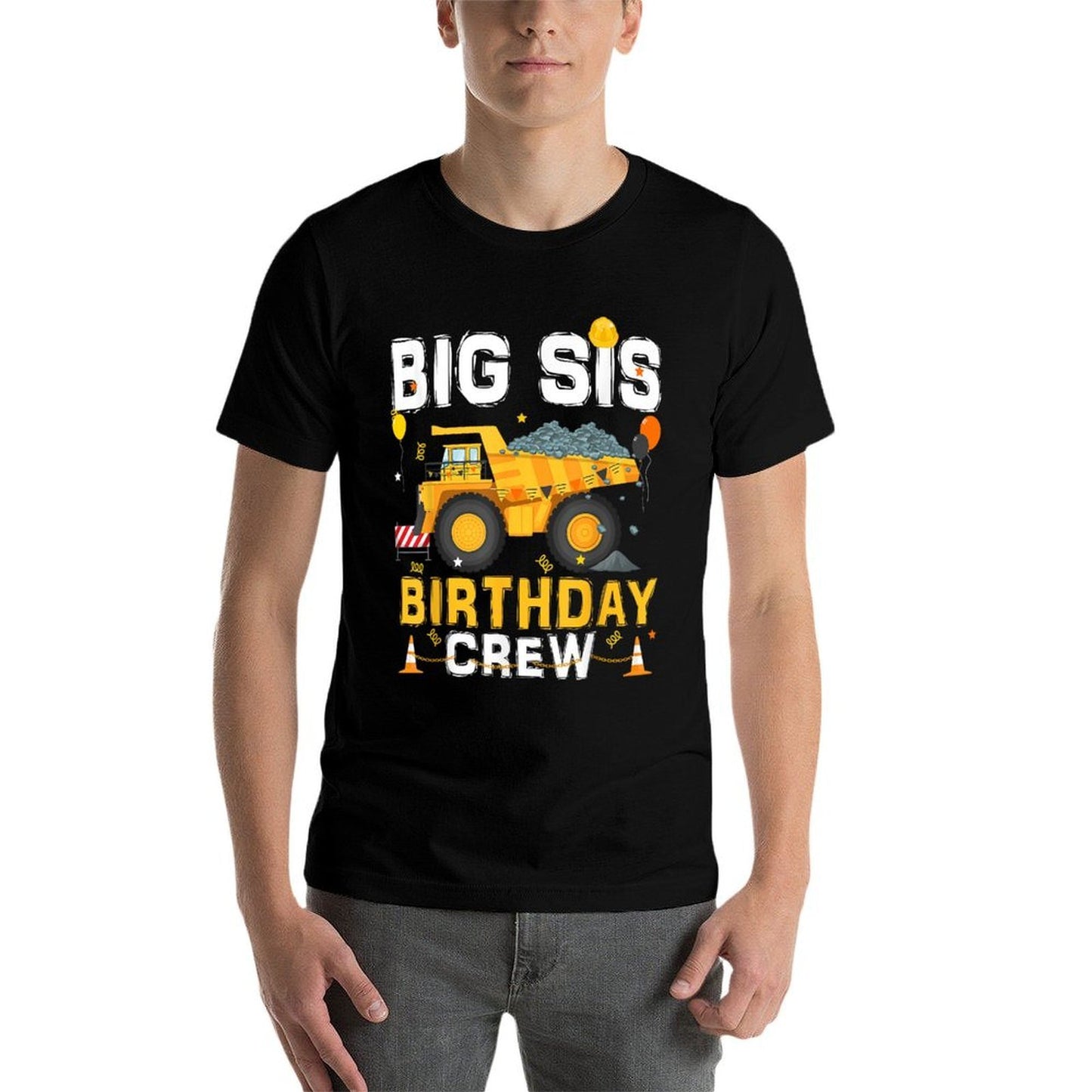 Big Sister Birthday Crew Matching Construction B-day Boy  Lightweight T-Shirt