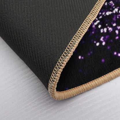 Dark Night Purple Black Silver Glam #1 (Photo of Glitter Only - Not Reflective)  Eco-Friendly Bath Mat