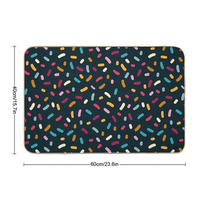Confetti Sprinkles Pattern  Repositionable Bath Mat