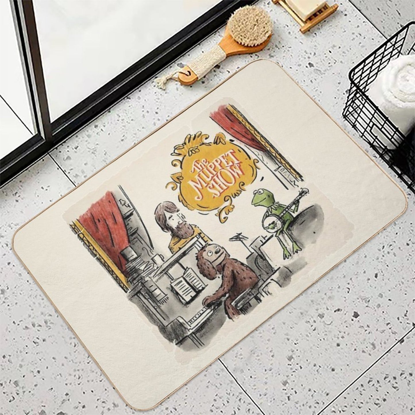 Copy of Muppets THE SHOW IS TIME RETRO  Pet-Safe Bath Mat