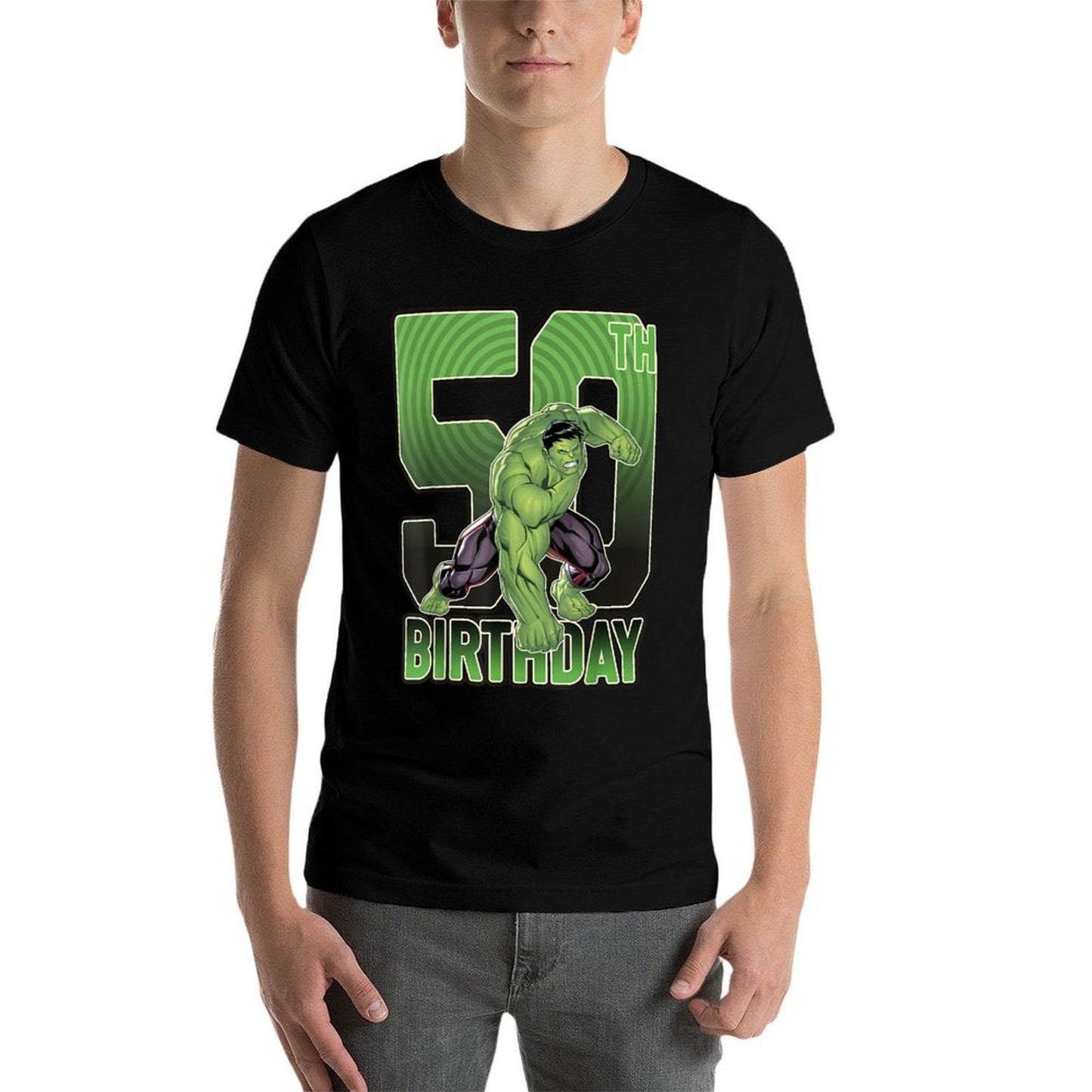 Marvel Hulk Smash 50th Birthday Graphic  Eco-friendly Material T-Shirt