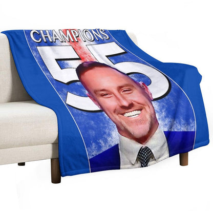 Glasgow Rangers Champions 55 Travel-friendly Throw Blanket