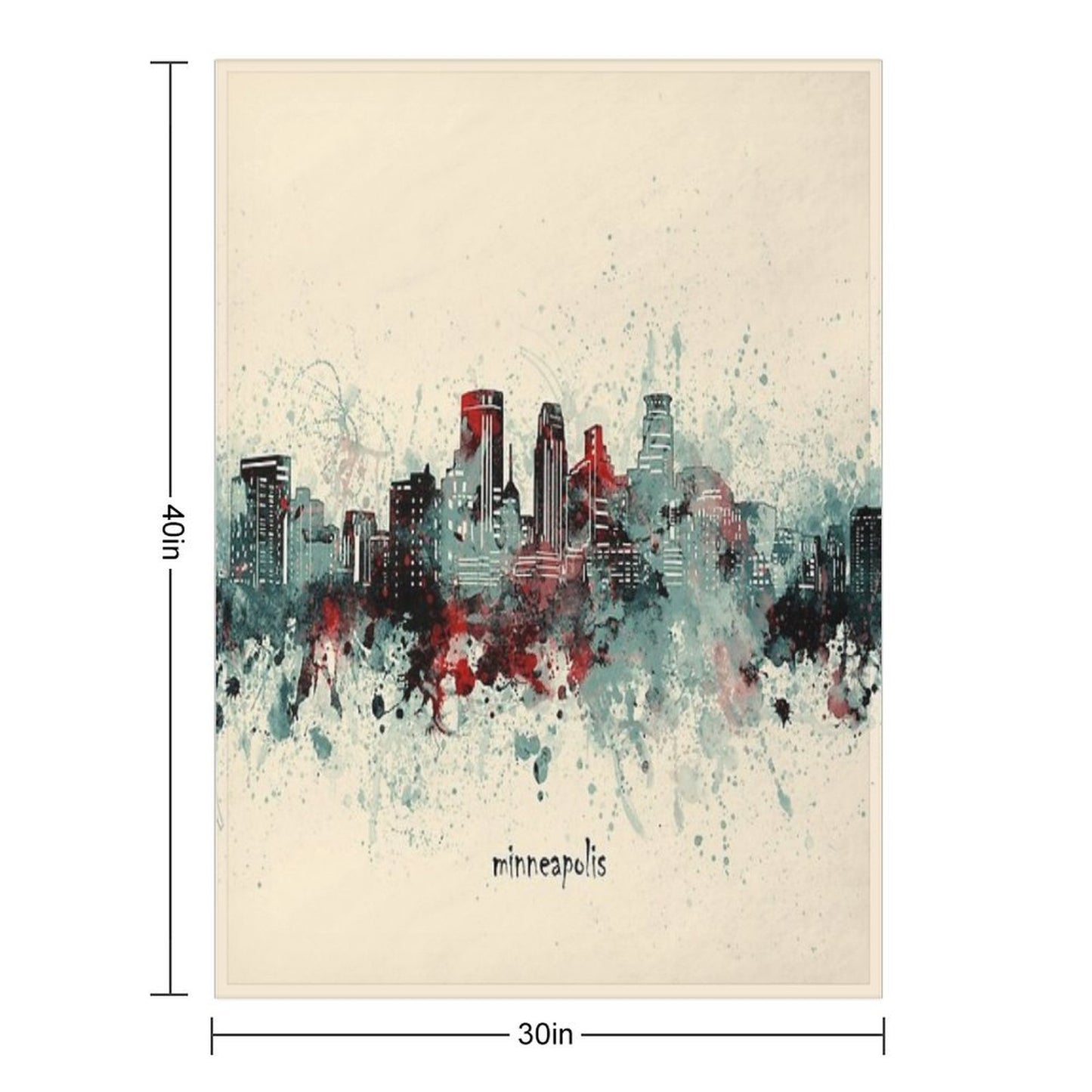 Minneapolis Skyline Comfort Throw Blanket