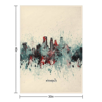 Minneapolis Skyline Comfort Throw Blanket