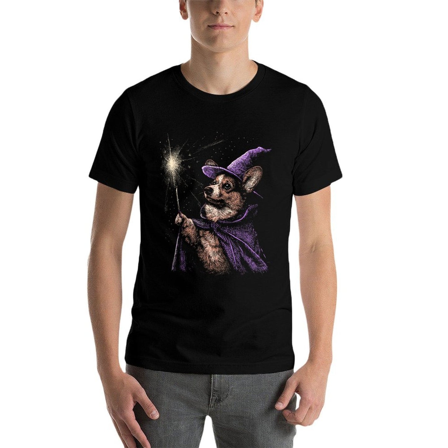 Wizard Corgi Magic Fantasy Dog Corgi Lover Magician  Versatile T-Shirt
