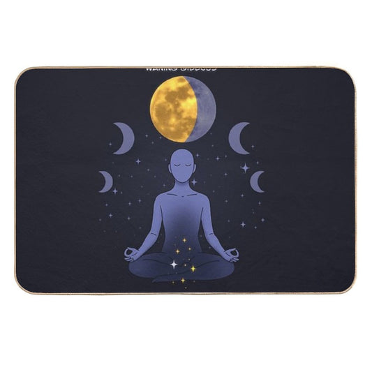 Lunar Lotus – Waning Gibbous (Release & Reflect)  Dirt-Trapping Bath Mat