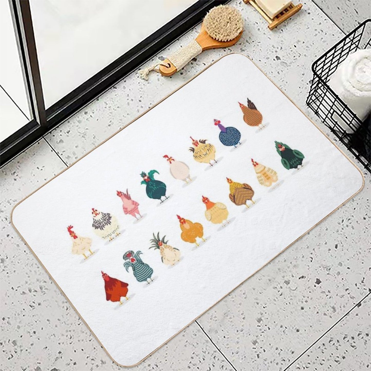 Cute Chicken  Odorless Bath Mat