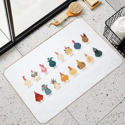 Cute Chicken  Odorless Bath Mat