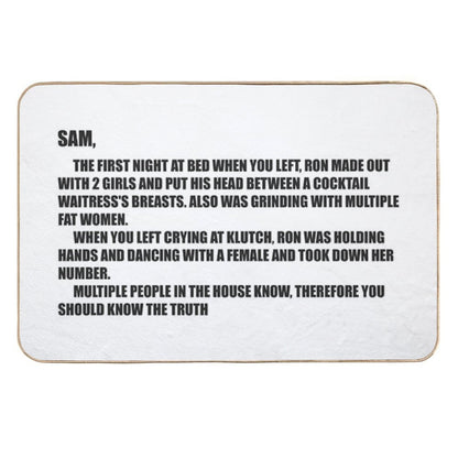 Jersey Shore Note  Eco-Friendly Bath Mat