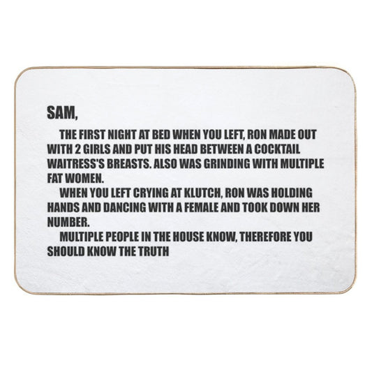 Jersey Shore Note  Eco-Friendly Bath Mat