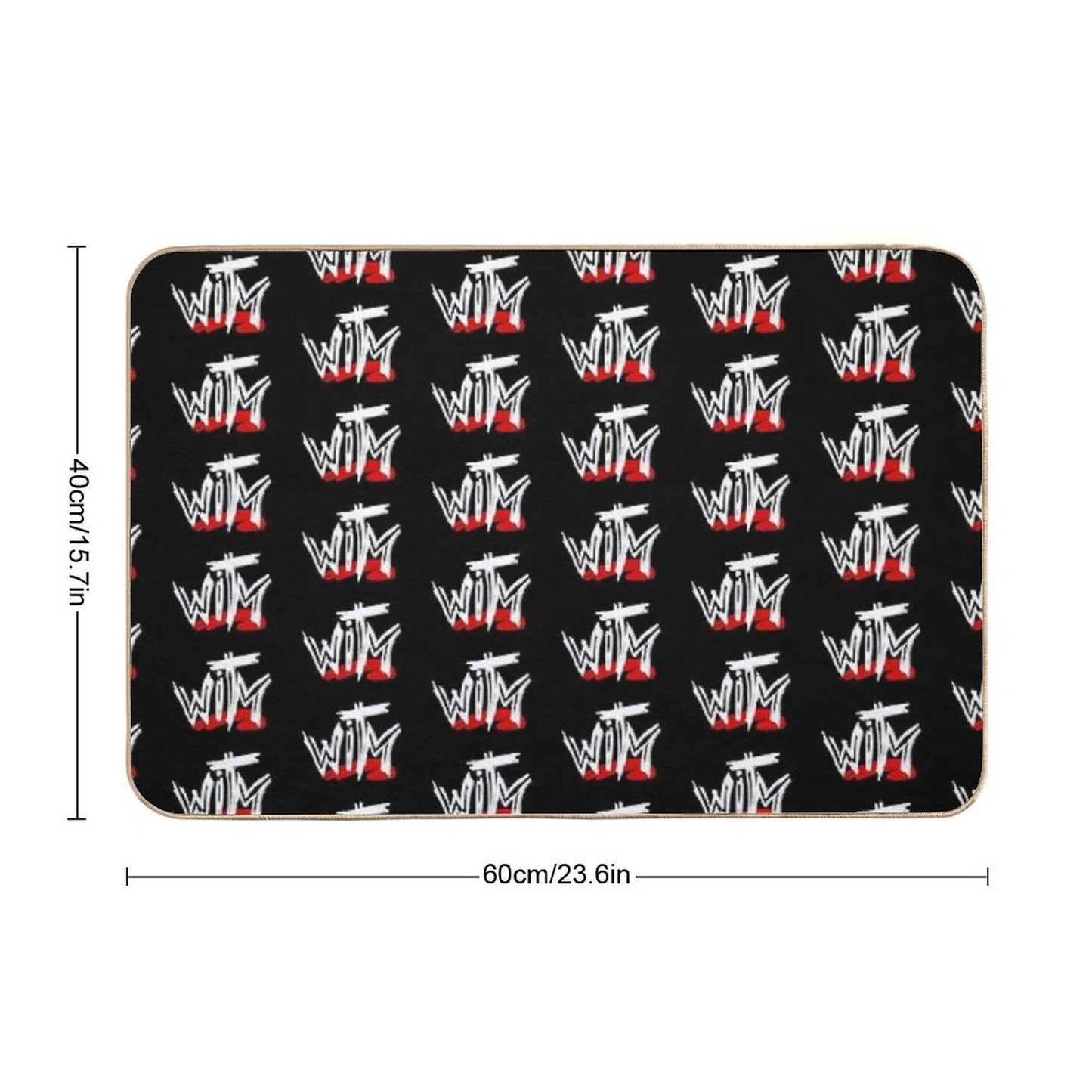 Wrestling in The Middle Scratch Logo  Multi-Purpose Bath Mat
