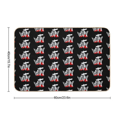 Wrestling in The Middle Scratch Logo  Multi-Purpose Bath Mat