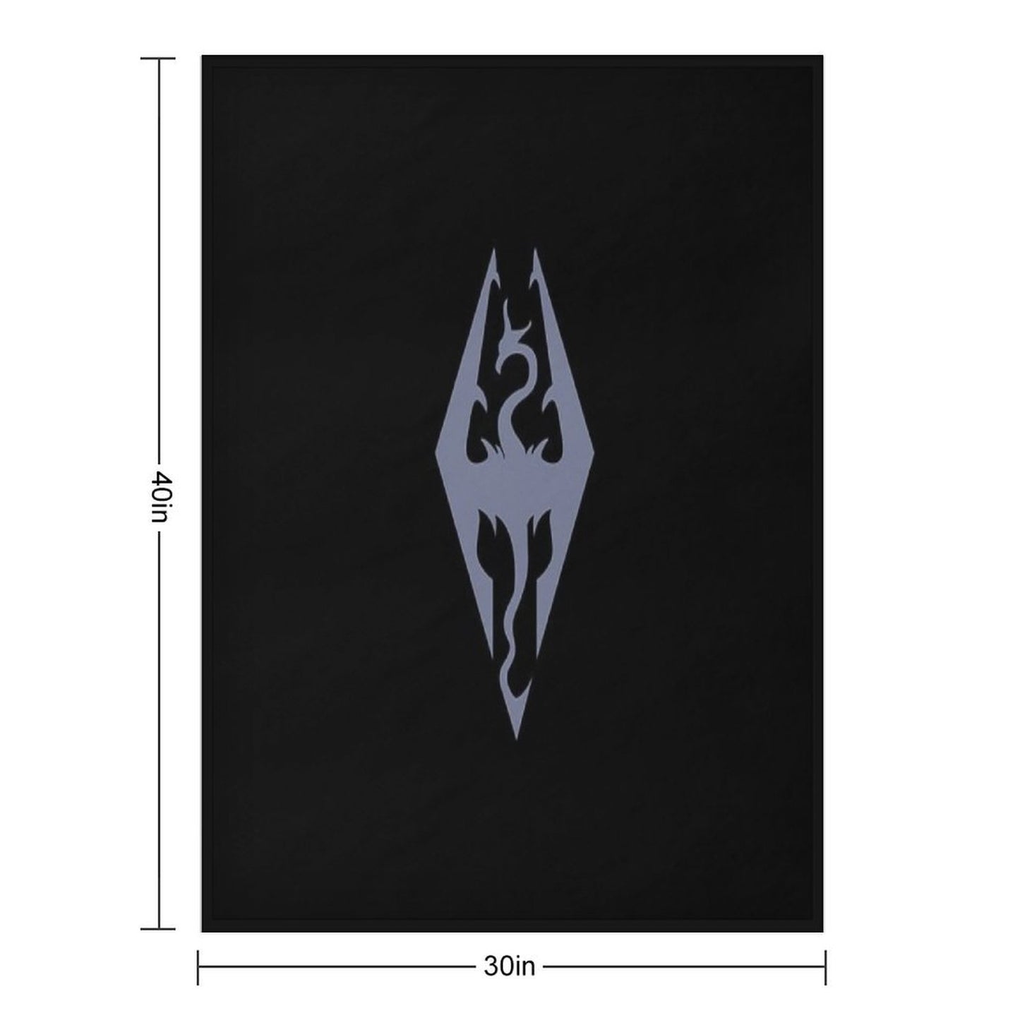 Skyrim Symbol Blue Color Comfort Throw Blanket