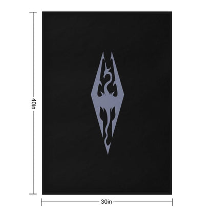 Skyrim Symbol Blue Color Comfort Throw Blanket