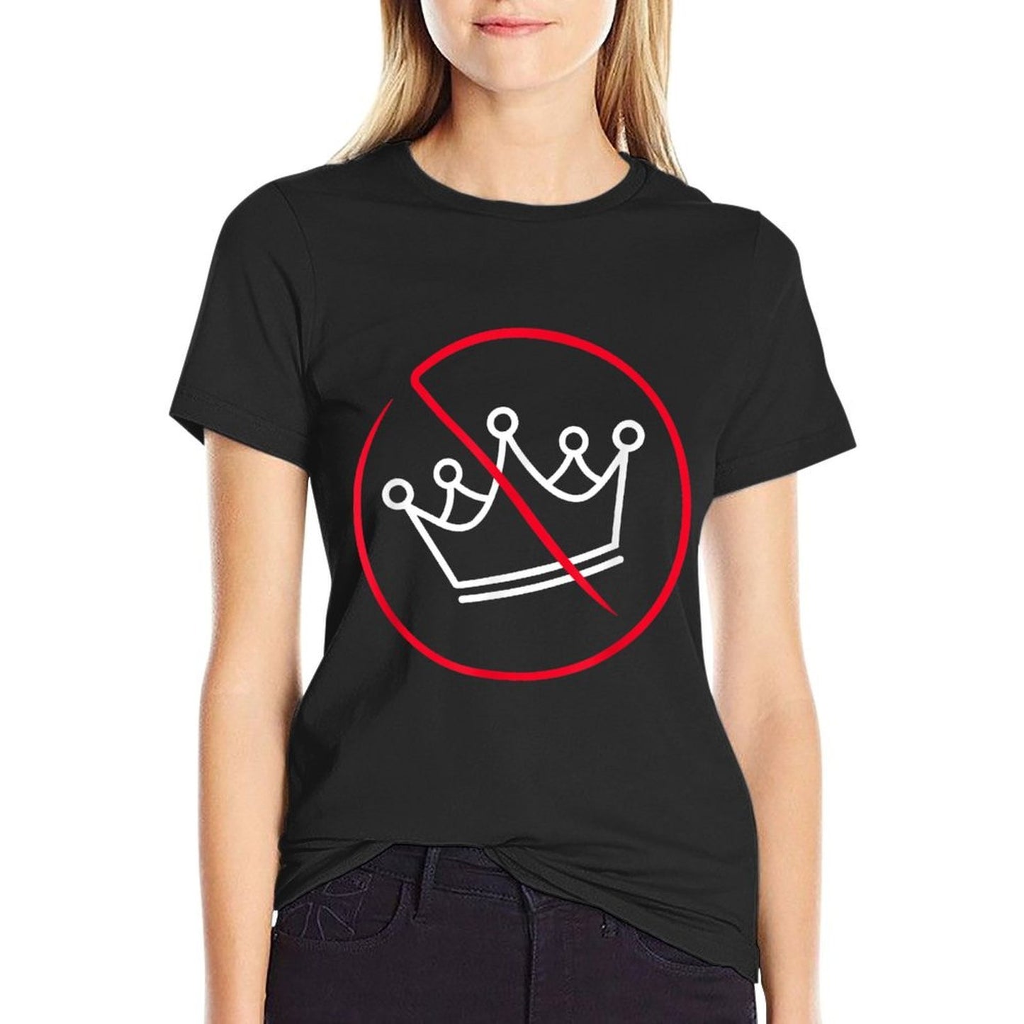 No Kings Protest Simple Drawing  Eco-friendly Material T-Shirt