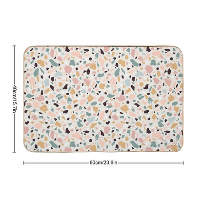 Pink Pastel Terrazzo  Repositionable Bath Mat