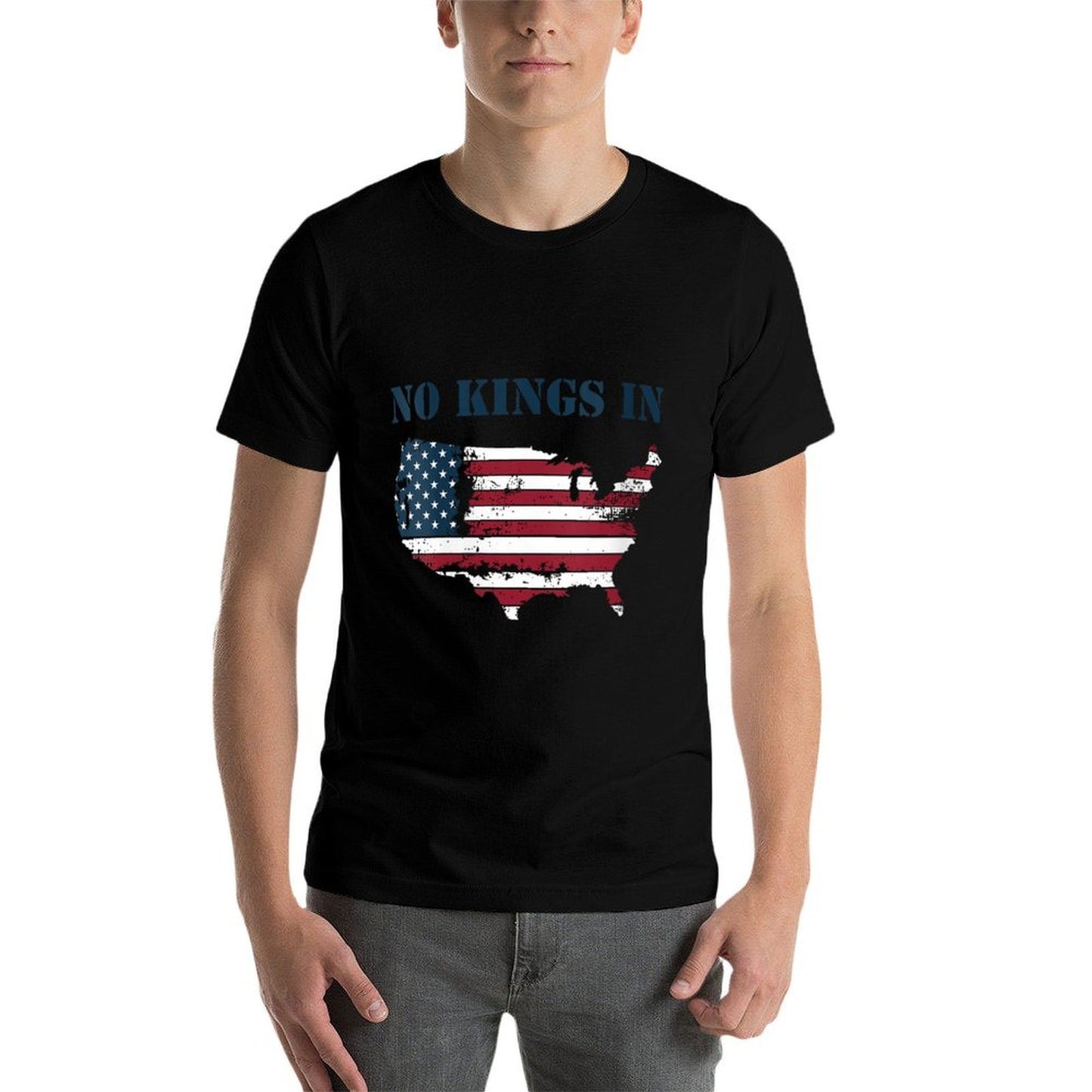 Womens No Kings in America  High-quality Stitching T-Shirt
