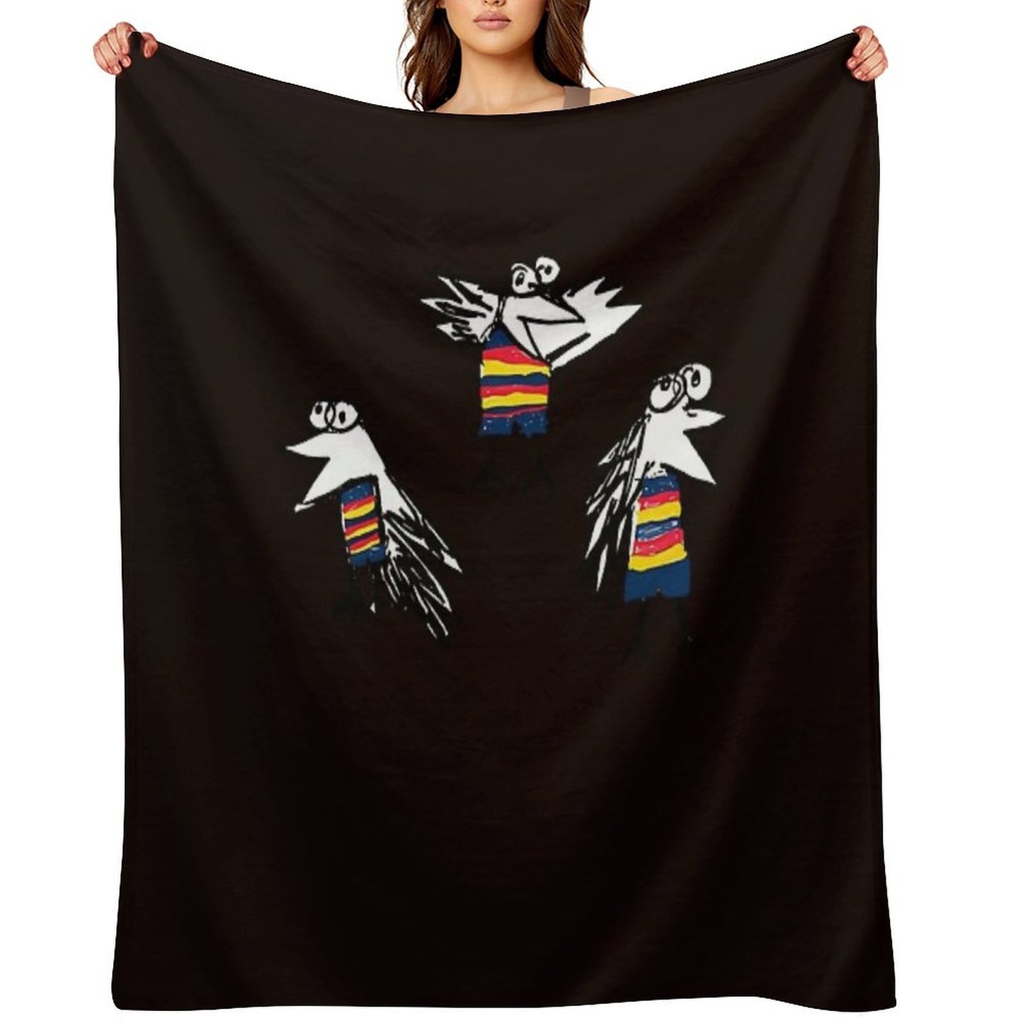 Adelaide Crows Logo Drawing Shrink-resistant Throw Blanket