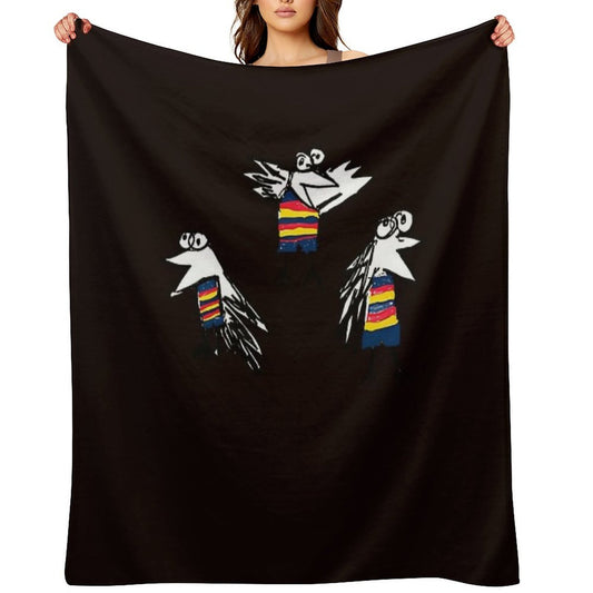 Adelaide Crows Logo Drawing Shrink-resistant Throw Blanket