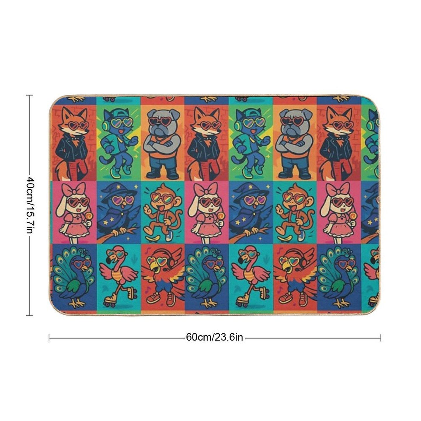 Beasts And Beats  Rapid-Drying Bath Mat