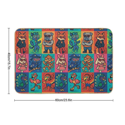 Beasts And Beats  Rapid-Drying Bath Mat