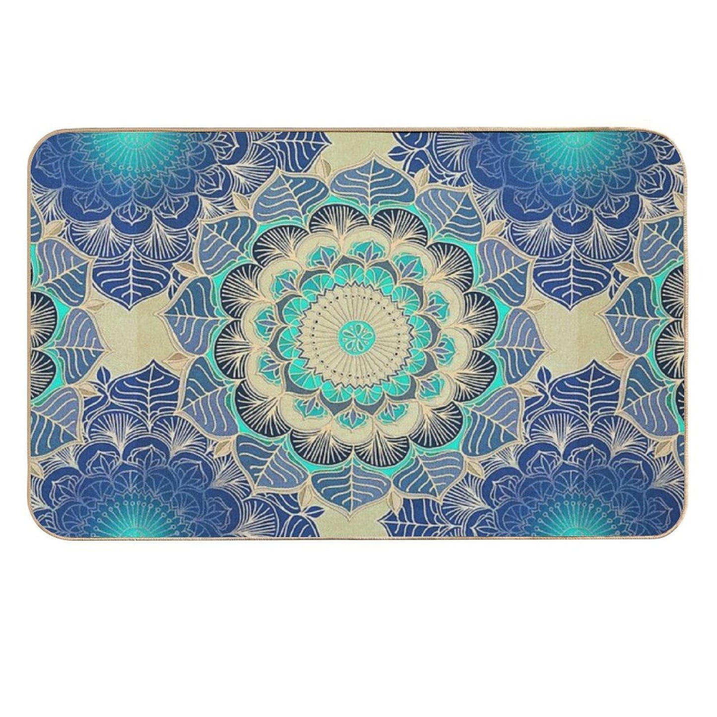 Midnight Bloom  Rapid-Drying Bath Mat