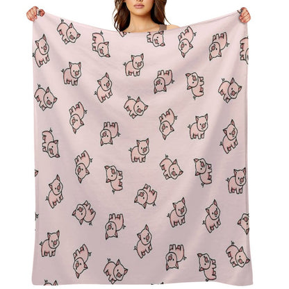 Pig Premium Throw Blanket