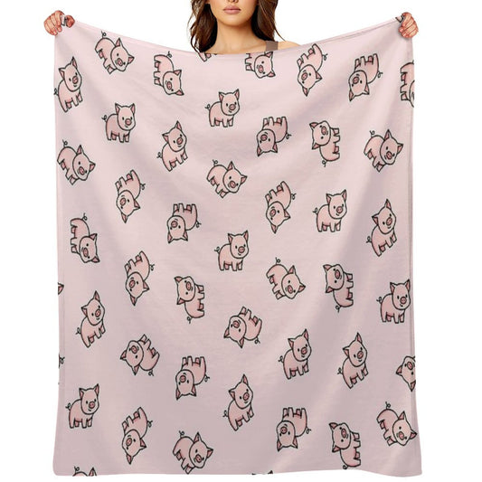 Pig Premium Throw Blanket
