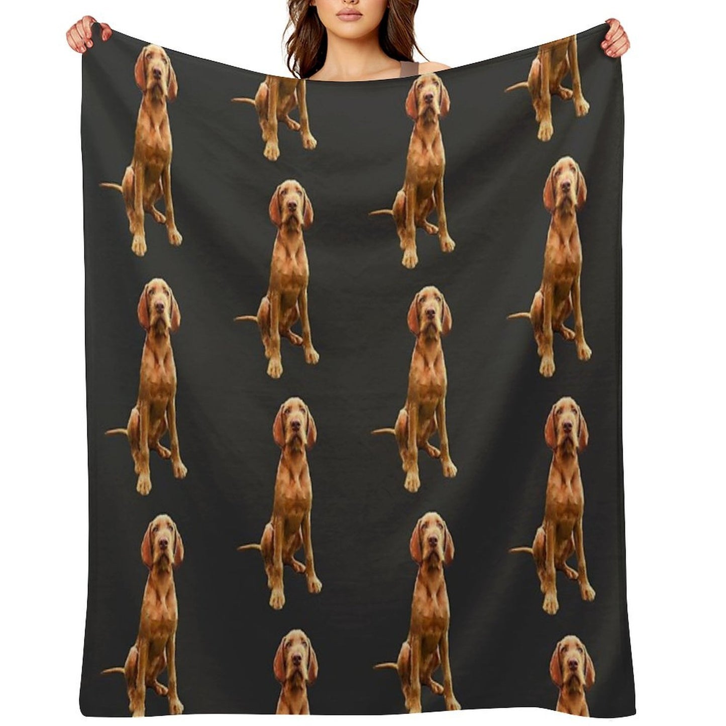 Wirehaired Vizsla - Stunning Dog! Wrinkle-free Throw Blanket