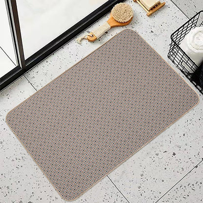 Earth Tones Diamonds And Crosses  Non-Slip Bath Mat