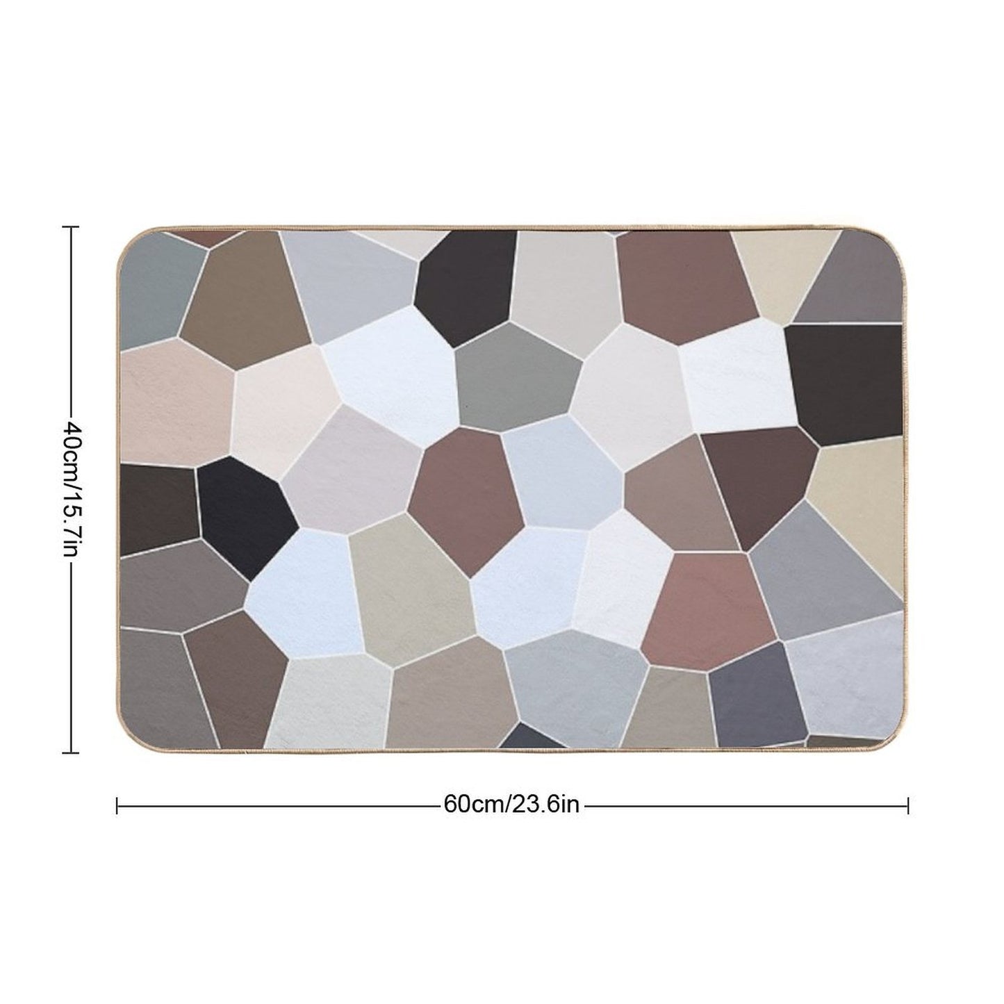 Seashell Colors Coastal Vibes Abstract Seashells And Beach Pebbles Mosaic 1 of 4  Repositionable Bath Mat