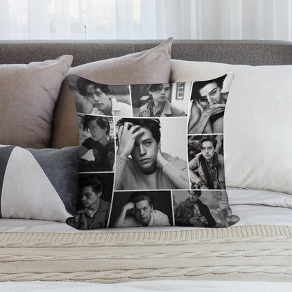 Cole Sprouse Black And White Soft Gift Ready Throw Pillow
