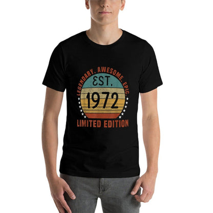 Est. 1972 Vintage 1972 Limited Edition 50th Birthday  Graphic-printed T-Shirt
