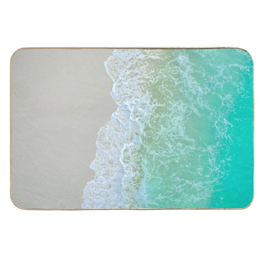 Calm Blue Ocean Shore on A Sunny Day  Anti-Trip Bath Mat