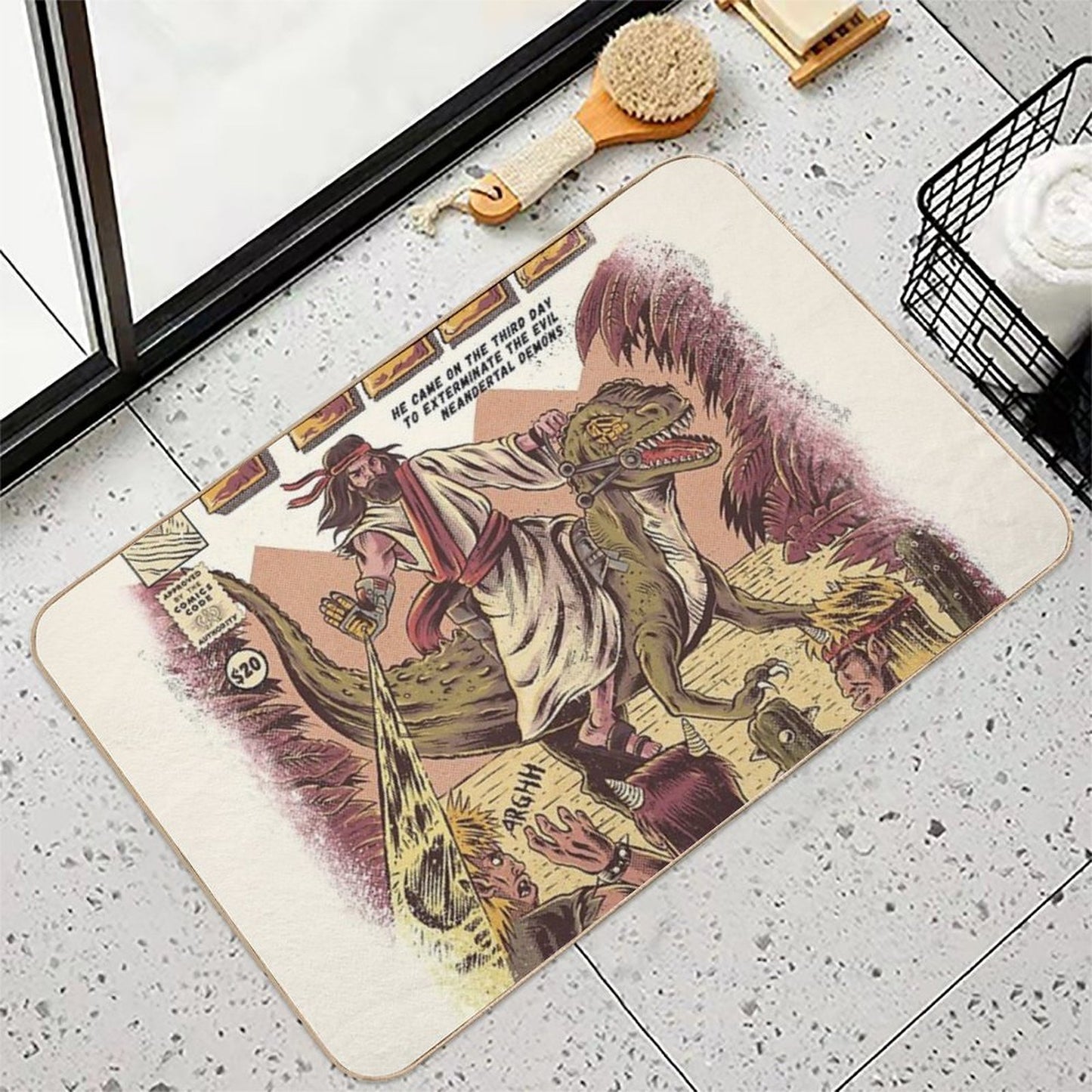 JURASSIC JESUS  Multi-Purpose Bath Mat
