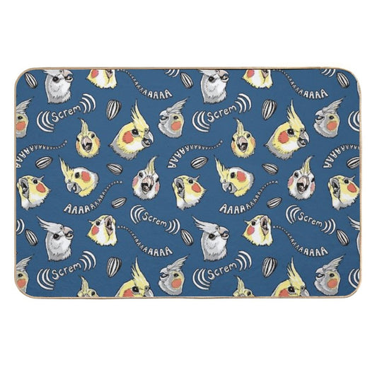 Cockatiel Screm  Slip-Resistant Bath Mat