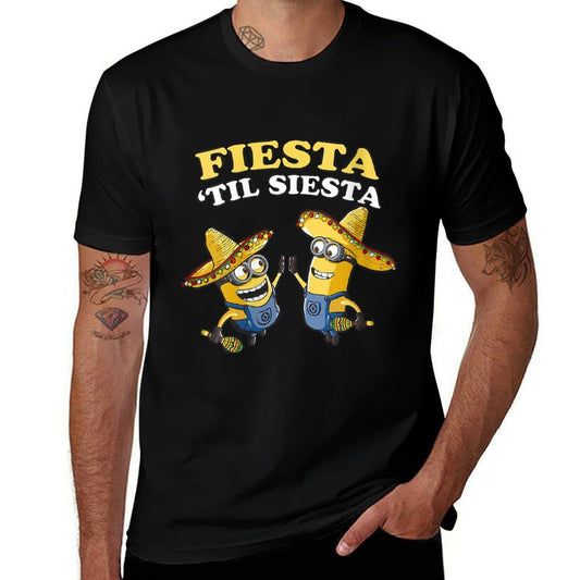 Womens Despicable Me Minions Fiesta 'Till Siesta Sombrero Portrait  Odor-resistant T-Shirt