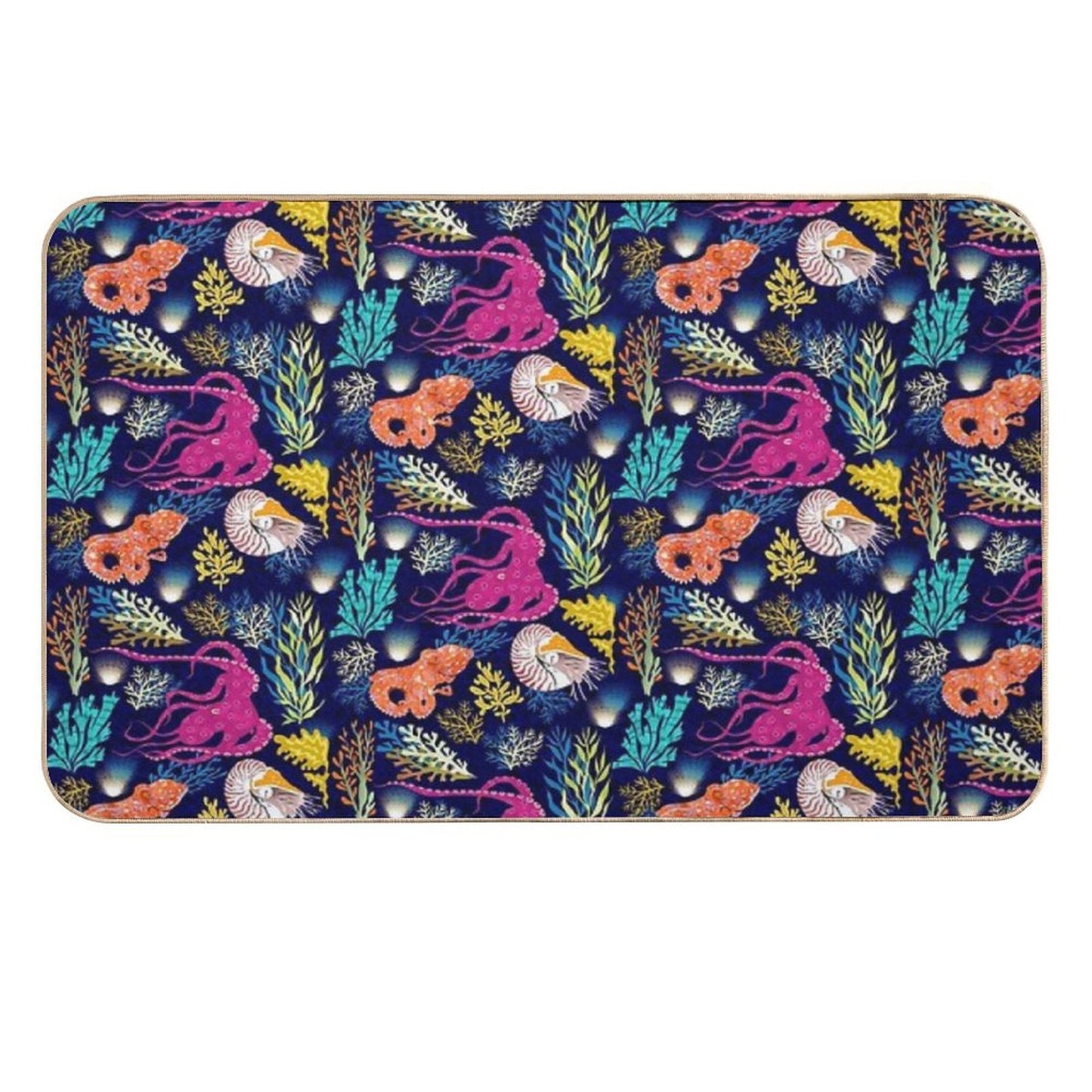Cephalopods  Slip-Resistant Bath Mat