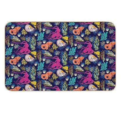 Cephalopods  Slip-Resistant Bath Mat