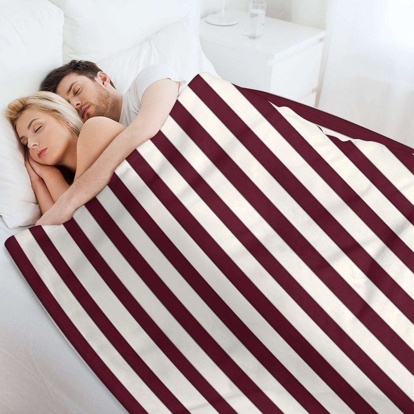 I Love You Long-time Stripes A12 Comfort Throw Blanket