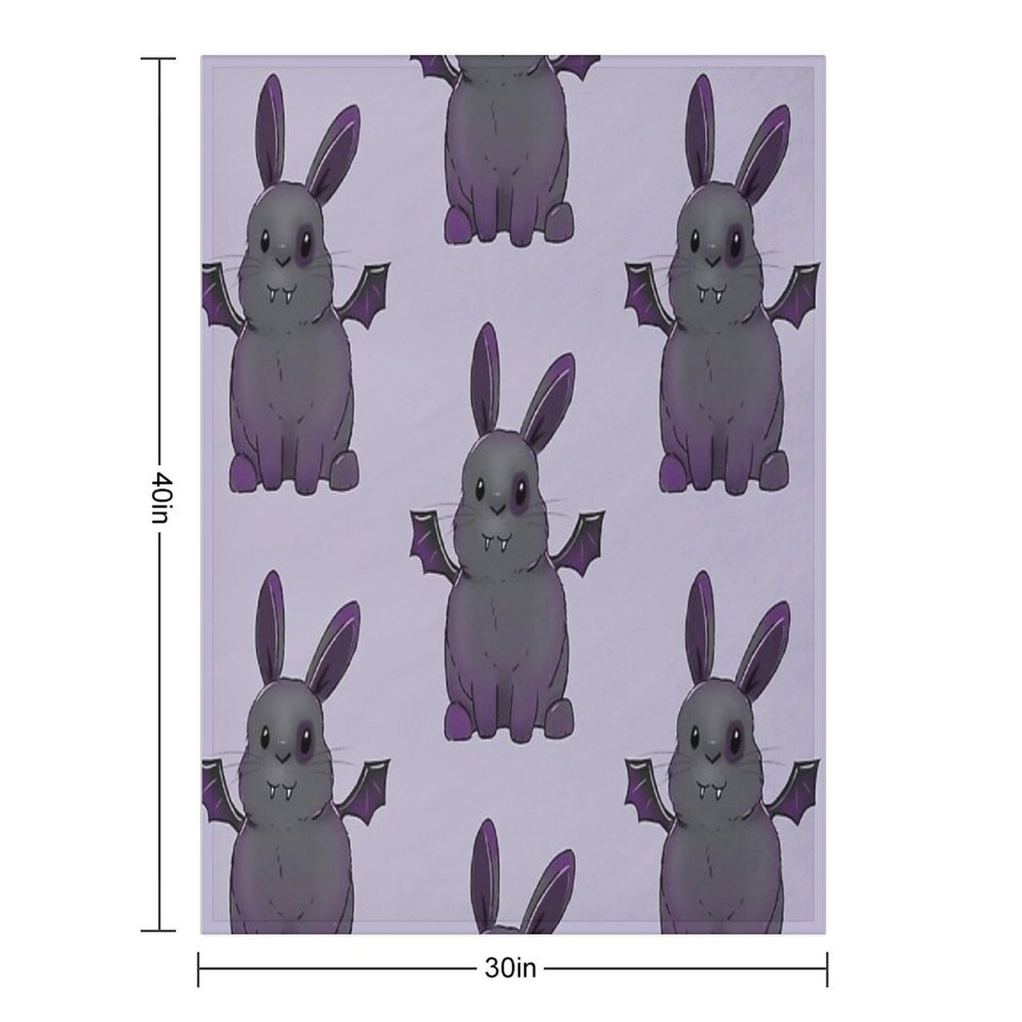 Hector The Spooky Bunny Shrink-resistant Throw Blanket