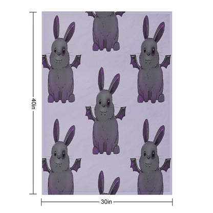 Hector The Spooky Bunny Shrink-resistant Throw Blanket
