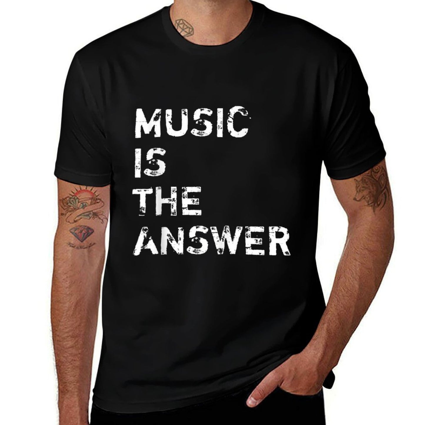 Music Is The Answer DJ  Cotton T-Shirt