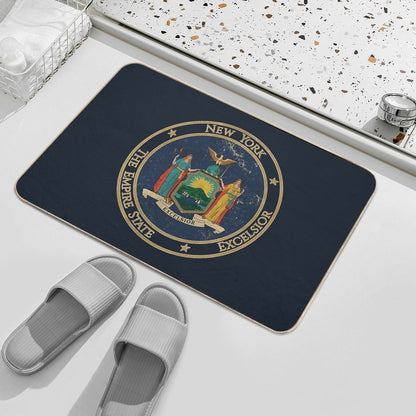 Vintage New York USA United States of America American State Flag  Dirt-Trapping Bath Mat
