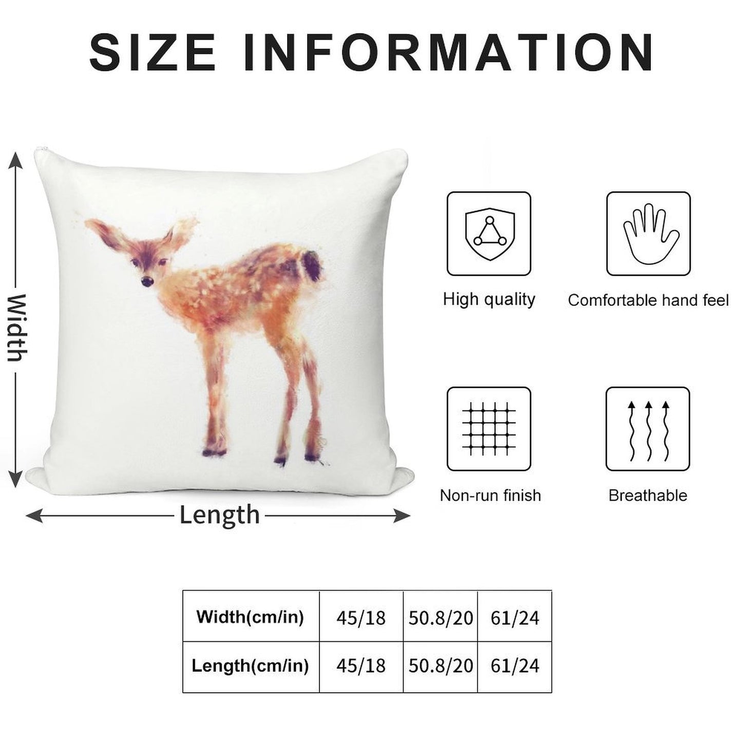Fawn Soft Gift Ready Throw Pillow