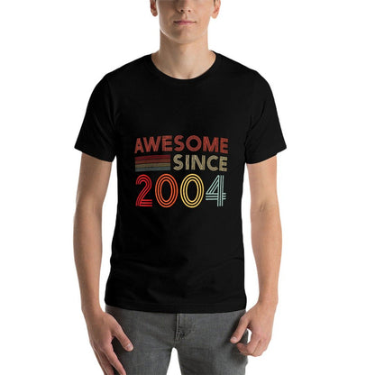 21 Birthday Decorations Men Women 2004 BDay 21st Birthday  Summer-ready Fabric T-Shirt